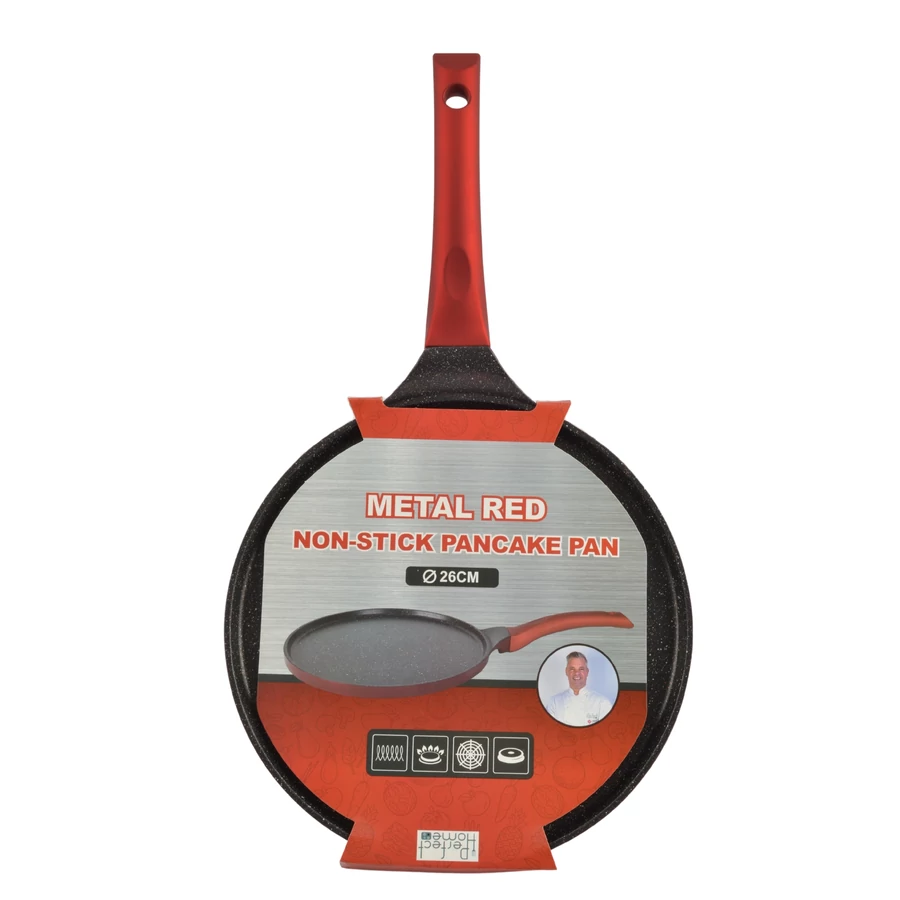 Panvica na palacinky Metal Red 26 cm